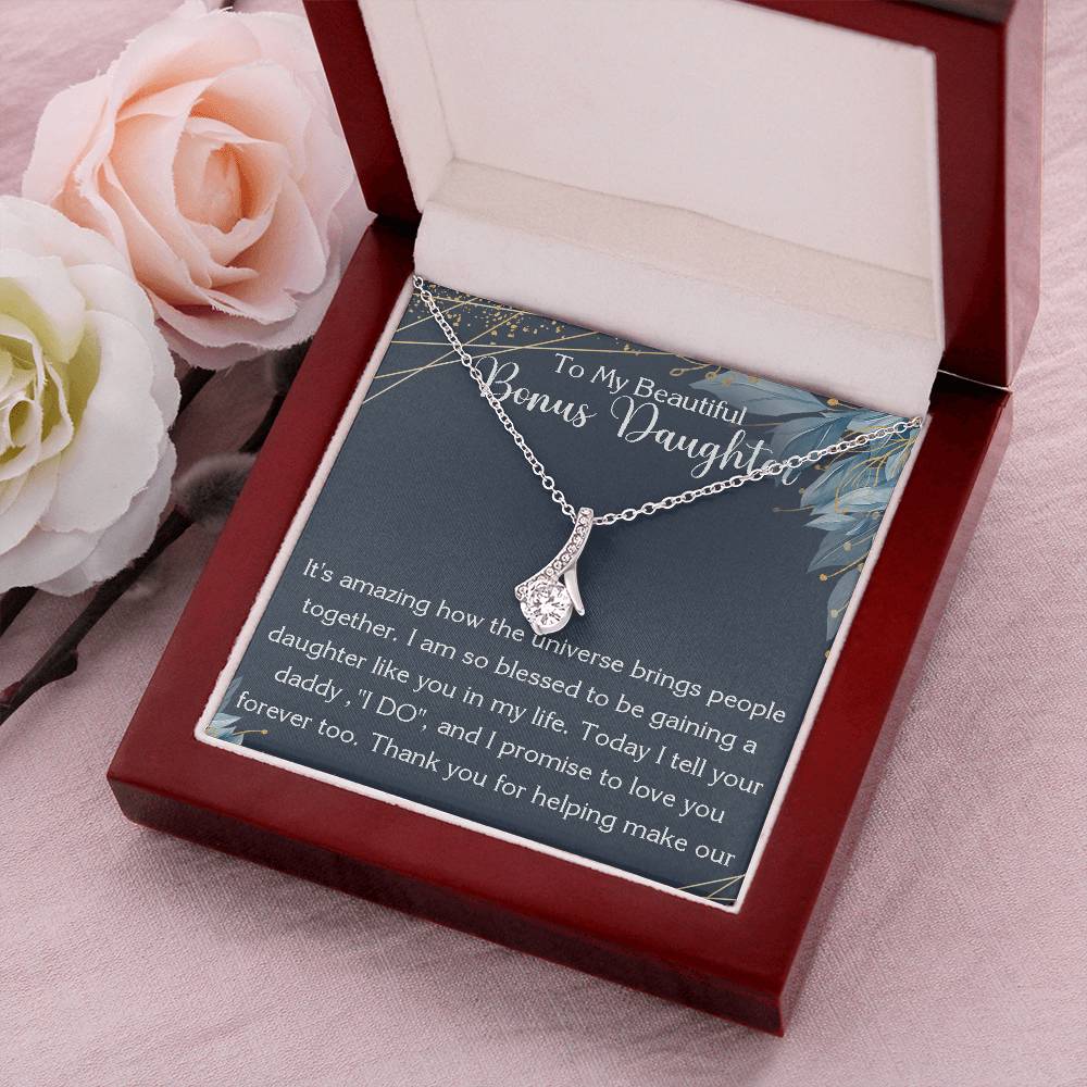 Alluring Beauty Necklace Daughter Of The Groom Gift Necklacecustom Stepdaughter Gift Stepdaughter Wedding Gift From Bride Bridal Party Gift Alluring Beauty Necklace