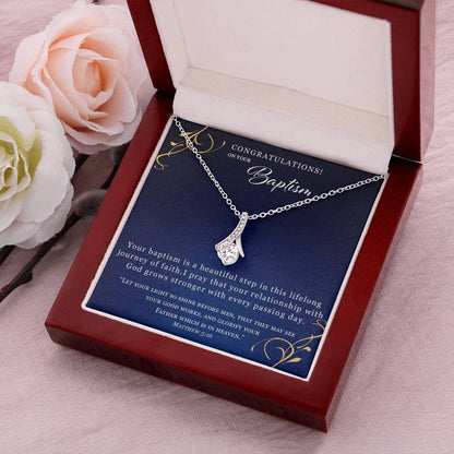 Adult Baptism - Ribbon Alluring Beauty Necklace
