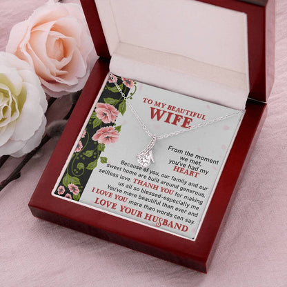 To My Beautiful Wife - Heart Melt Message  Alluring Necklace?? 1 Alluring Beauty Necklace