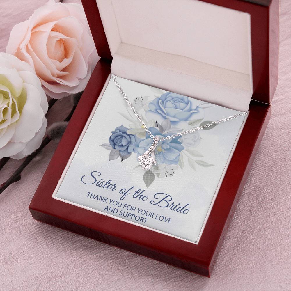Sister Of The Bride Jewelry Box Sister Of The Bride Necklace Sister In Law Wedding Day Gift Sister Of The Groom Wedding Wedding Necklace Alluring Beauty Necklace