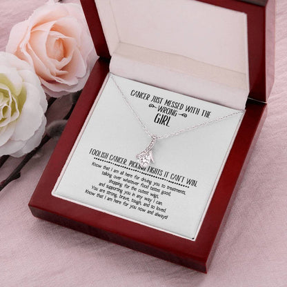 Cancer Diagnosis Support Ribbon Necklace Alluring Beauty Necklace