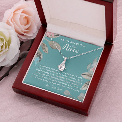 To My Beautiful Niece Straighten Your Crown Necklace Aunt Niece Necklace Niece Birthday Gift Niece Graduation Gift Alluring Beauty Necklace