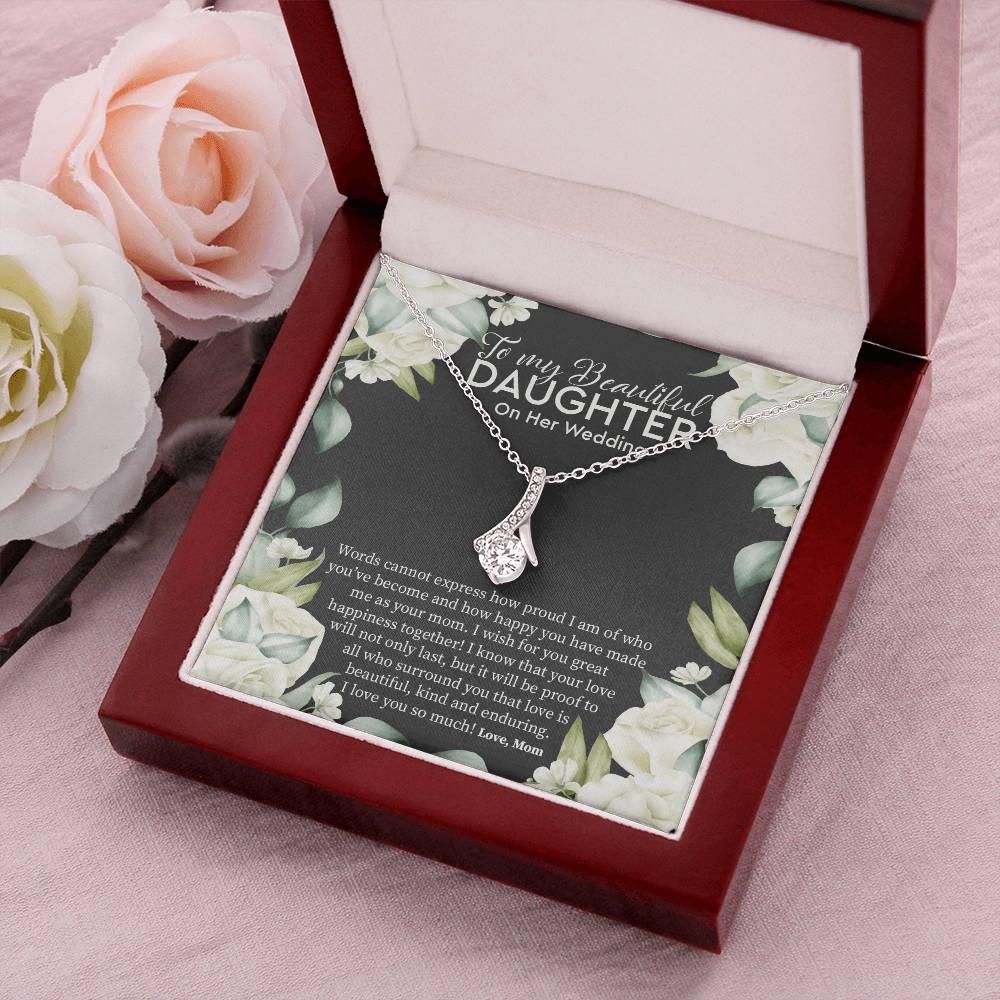 Bride Gift From Mom To Daughter On Wedding Day Gift For Daughter On Wedding Day From Mother Wedding Necklace Gift To Daughter Alluring Beauty Necklace