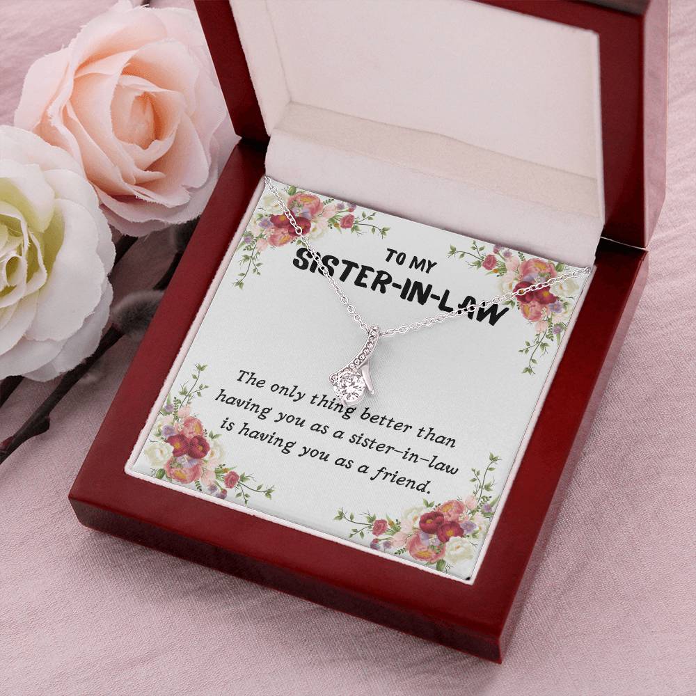 Sister Of The Groom Gift Sparkly Pendant Necklace Alluring Beauty Necklace