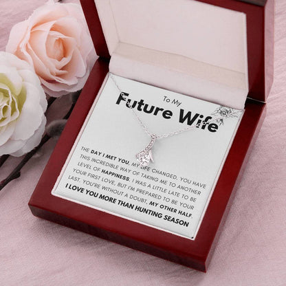 To My Future Wife My Other Half Necklace Alluring Beauty Necklace