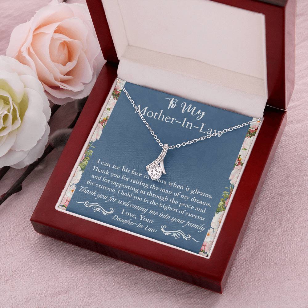 Gift For Mother-In-Law - I Can See His Face In Yours - Alluring Alluring Beauty Necklace