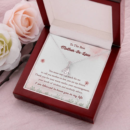 Gift For Mother-In-Law - You Mean Way Too Much For Me - Alluring Alluring Beauty Necklace