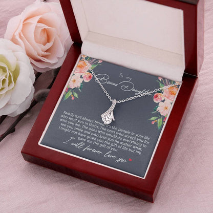 To My Bonus Daughter Family Isn't Always Blood Alluring Beauty Necklace 1 Alluring Beauty Necklace