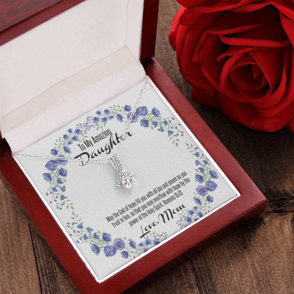 Romans 15 Christian Gift For Daughter From Mom Alluring Beauty Necklace