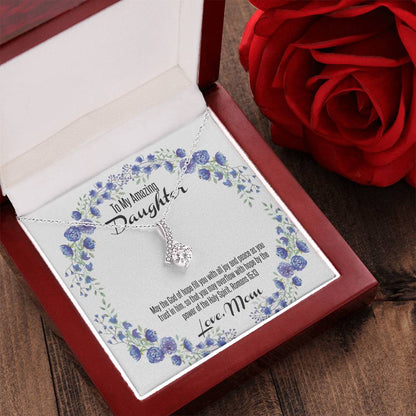 Romans 15 Christian Gift For Daughter From Mom Alluring Beauty Necklace