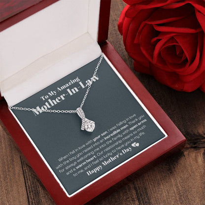 To My Amazing Mother-In-Law - Lucky To Have You - Alluring Beauty Necklace Alluring Beauty Necklace