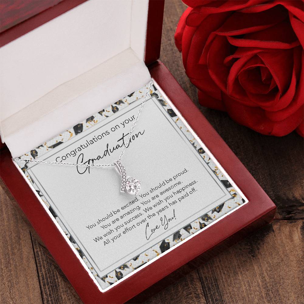 The Beauty Of Love Necklace College Graduation Gift For Her Phd Graduation Gift For Daughter High School Graduation Gift For Best Friend Doctorate Alluring Beauty Necklace