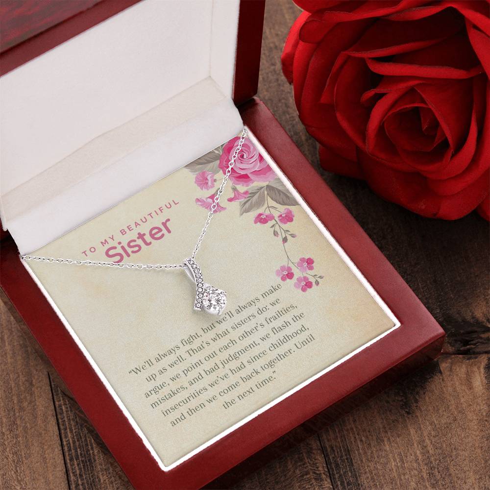 Personalised Gift For A Sister Big Sis Little Sis Gift Idea  Wedding Gift For Sister Birthday Gift Idea For Sister Alluring Beauty Necklace