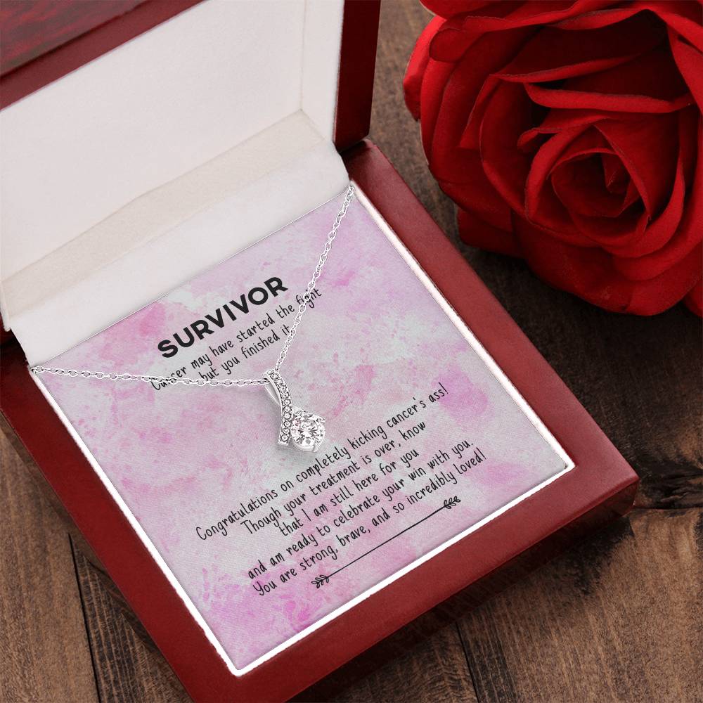 Cancer Survivor Ribbon Necklace 2  Alluring Beauty Necklace