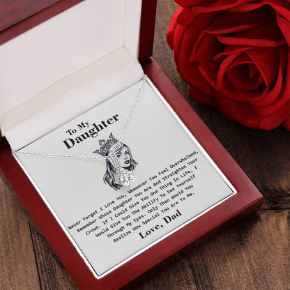 To My Daughter - Crown - Special Necklace Alluring Beauty Necklace