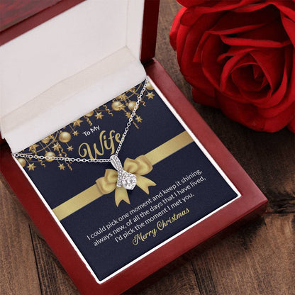 Petit Ribbon To My Wife Necklace Anniversary Gift For Wife Christmas Gift For Wife Gift For Wife Necklace For Wife Alluring Beauty Necklace