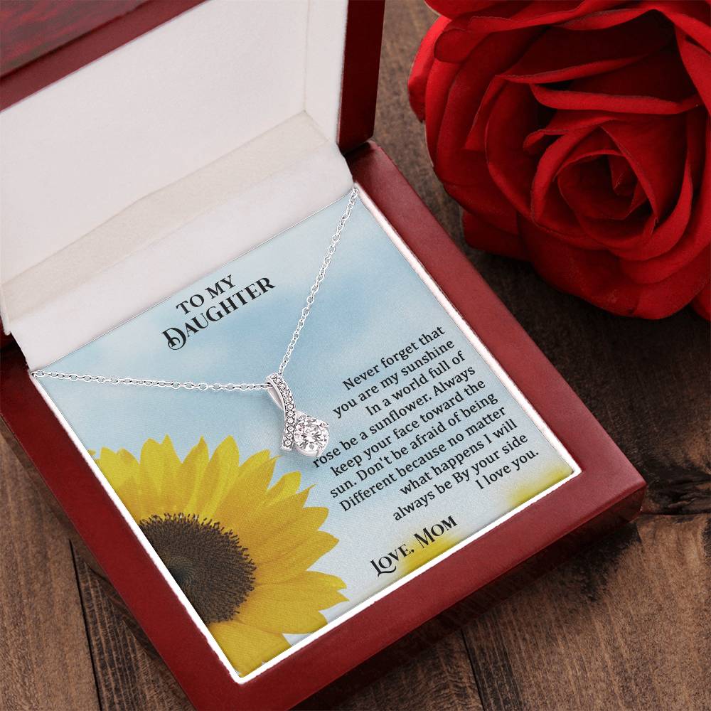 To My Daughter - Never Forget That You Are My Sunshine - Necklace Alluring Beauty Necklace