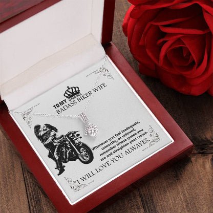 To My Badass Biker Wife 1 Alluring Beauty Necklace