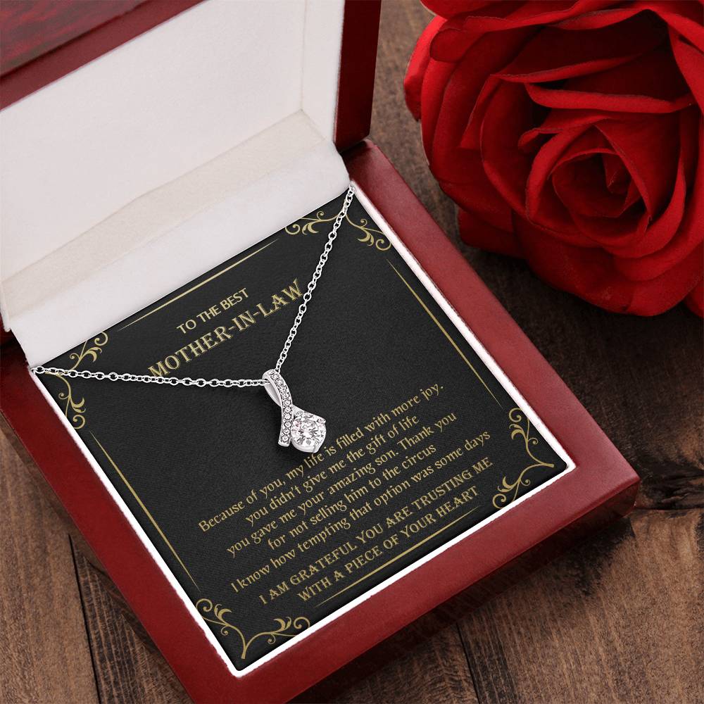 Gift For Mother-In-Law - You Gave Me Your Amazing Son - Alluring Alluring Beauty Necklace