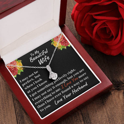 To My Beautiful Wife - You Are Everything To  Me - Necklace Alluring Beauty Necklace