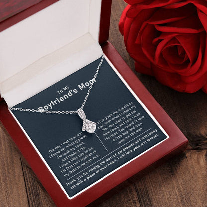 To My Boyfriend's Mom - Thank You For Raising The Man Of My Dreams - Necklace Alluring Beauty Necklace