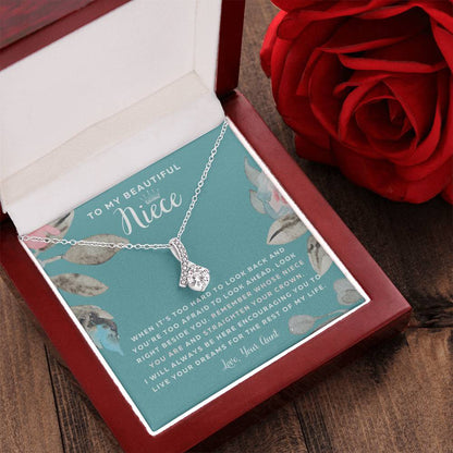 To My Beautiful Niece Straighten Your Crown Necklace Aunt Niece Necklace Niece Birthday Gift Niece Graduation Gift Alluring Beauty Necklace