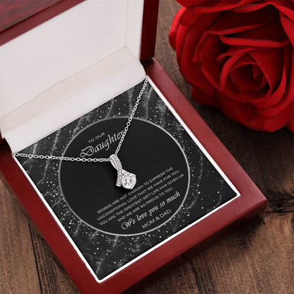 Alluring Beauty Necklace To Your Daughter – From Mom & Dad With Love – Jewelry Gift B2d8t4 Alluring Beauty Necklace