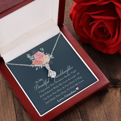 To My Beautiful Granddaughter Love And Light Heart Necklace Grandma And Granddaughter Necklace Granddaughter Alluring Beauty Necklace