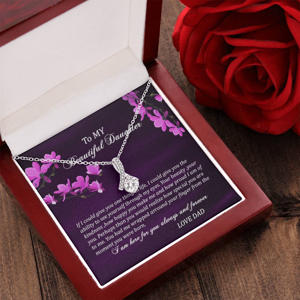 To My Daughter Alluring Beauty Necklace 3  Alluring Beauty Necklace
