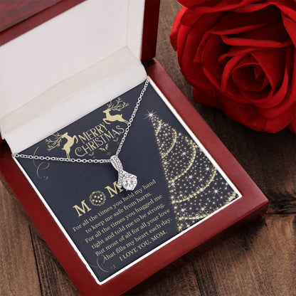 Christmas Gift To Mom - For All The Times You Held My Hand To Keep Me Safe Alluring Beauty Necklace