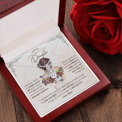 To My Beautiful Daughter My Love And Light Necklace Alluring Beauty Necklace