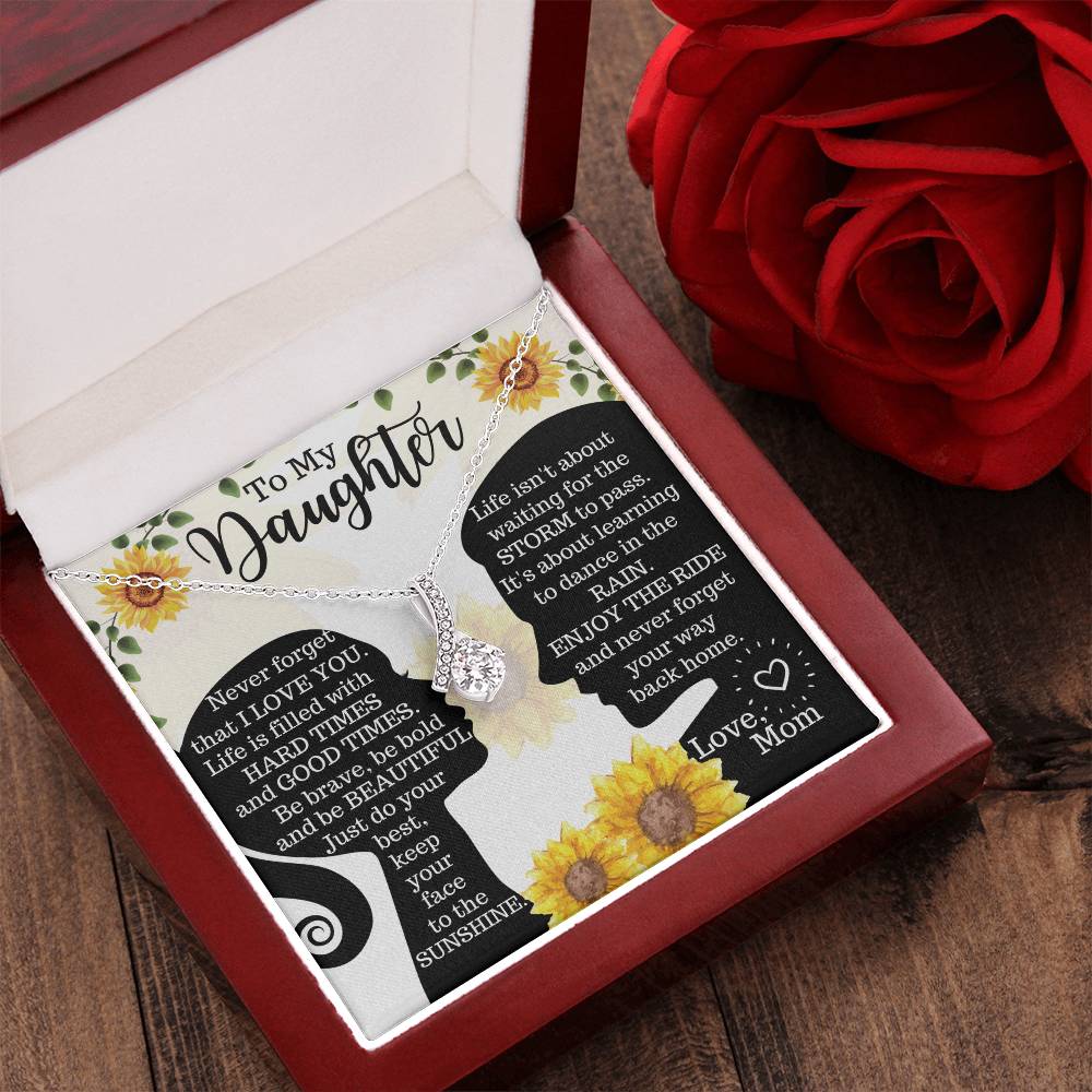 To My Daughter - Alluring Beauty Necklace For Gift - Gift For Daughter 2 Alluring Beauty Necklace