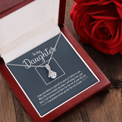 The Perfect Gift For You Daughter With A Heartfelt Message I Always Got Your Back - A Gift She Will Treasure Forever - Alluring Beauty Necklace
