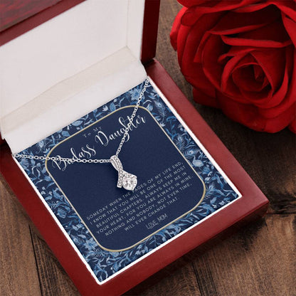 To My Badass Daughter Gift For Daughter Birthday Luxe Crown Necklace Gift Set Badass Daughter Gift Infinity Necklace Alluring Beauty Necklace