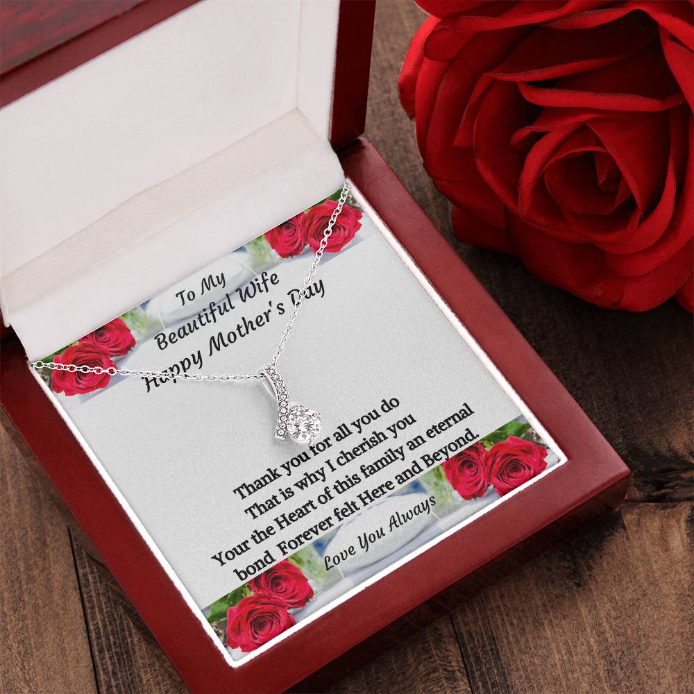 To My Beautiful Wife - Happy Mother's Day - Necklace Alluring Beauty Necklace