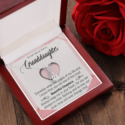 To My Beautiful Granddaughter 3 Alluring Beauty Necklace