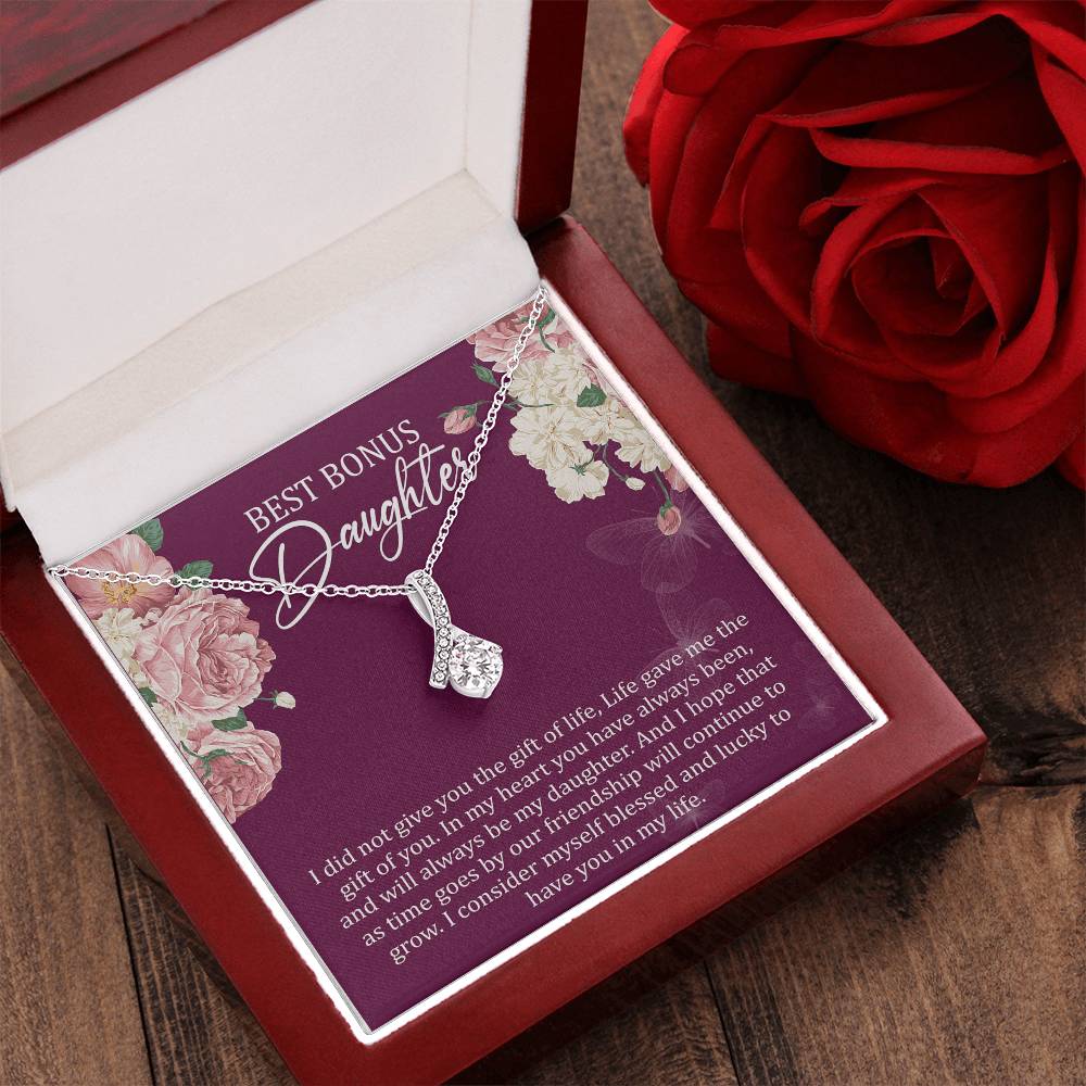 Best Bonus Daughter Gift For Bonus Daughter Birthday Gift Christmas Gift Alluring Beauty Necklace