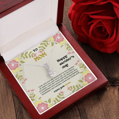 To Mom-Happy Mother's Day Necklace Gift Set. Alluring Beauty Necklace