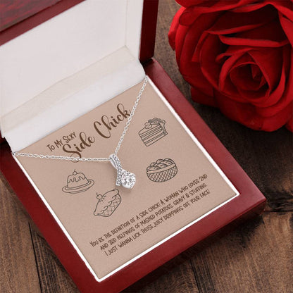 Sexy Side Chick - Funny Gift For Wife Or Girlfriend Alluring Beauty Necklace