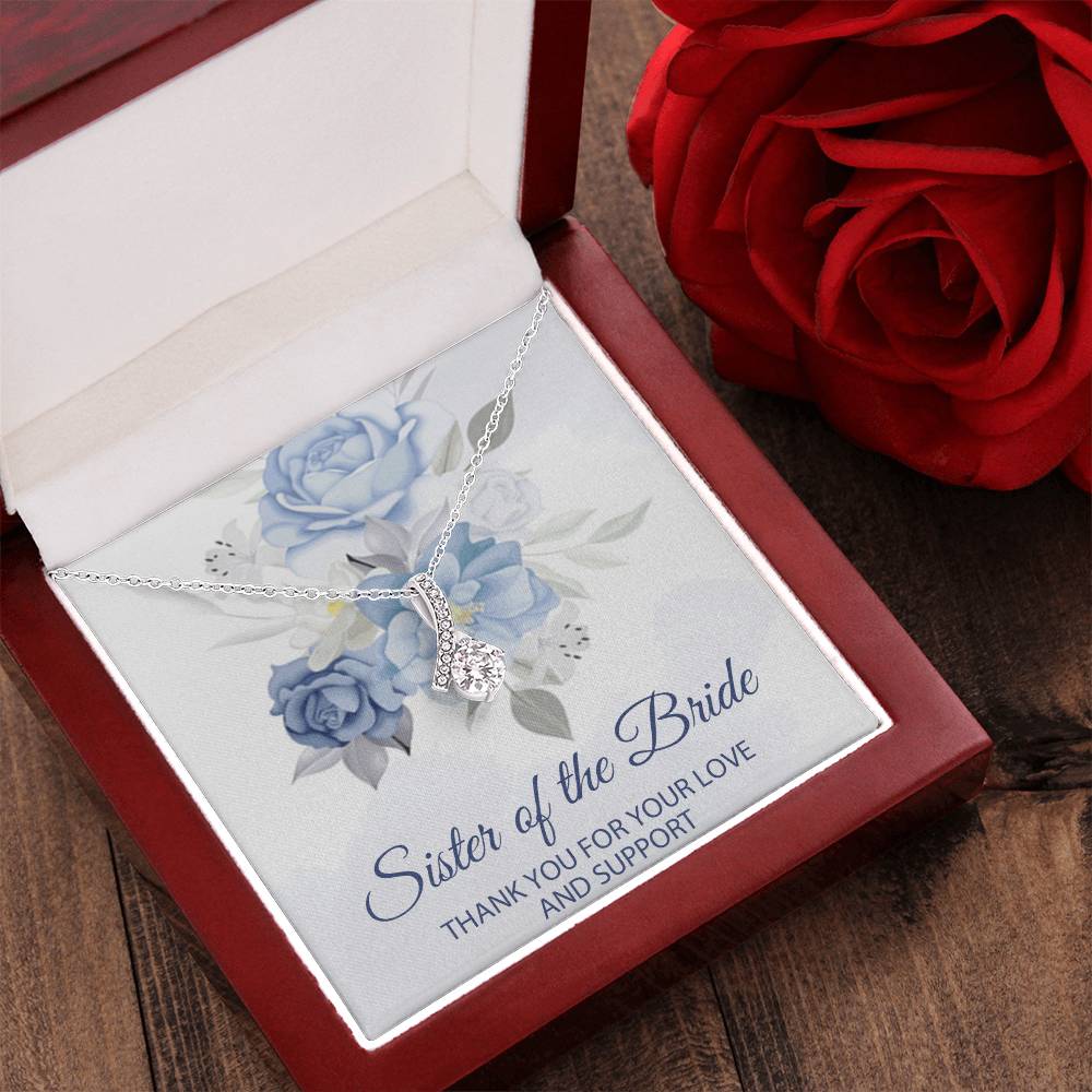 Sister Of The Bride Jewelry Box Sister Of The Bride Necklace Sister In Law Wedding Day Gift Sister Of The Groom Wedding Wedding Necklace Alluring Beauty Necklace