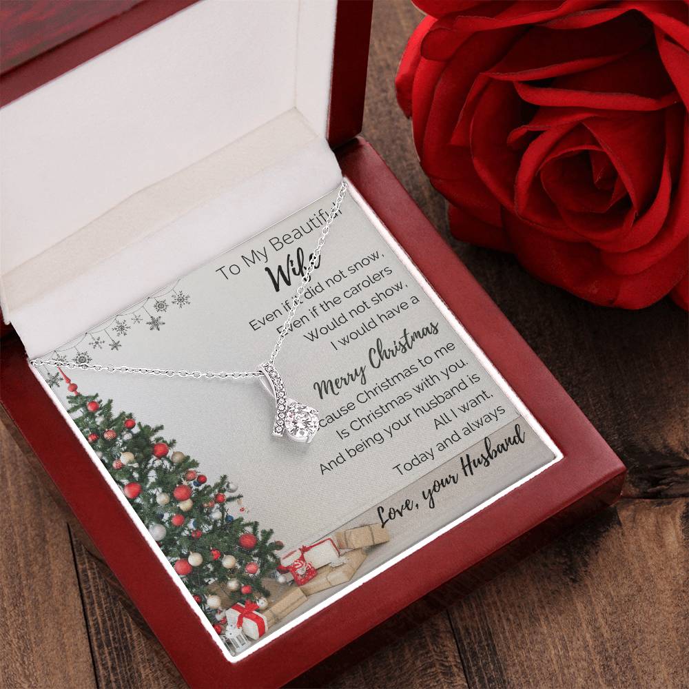 To My Beautiful Wife - Merry Christmas - Alluringbeauty Alluring Beauty Necklace