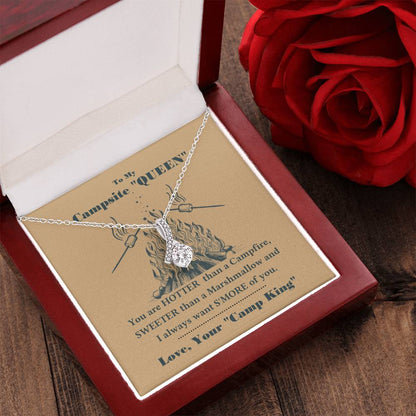 Campsite Queen Hotter Than A Campfire And I Always Want S'more Of You Alluring Beauty Necklace