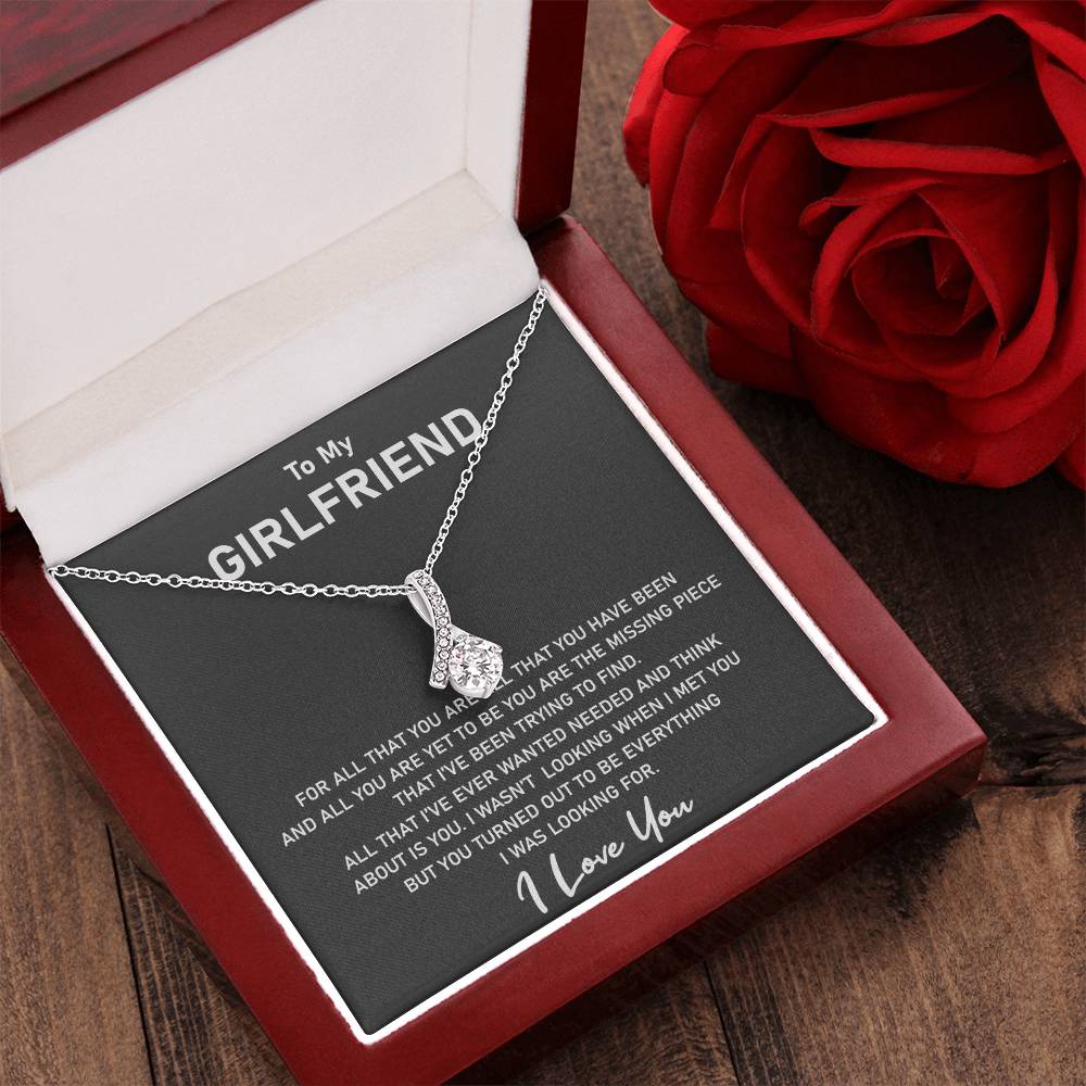 To My Girlfriend- You Are The Missing Piece That I've Been Trying To Find - Necklace Alluring Beauty Necklace