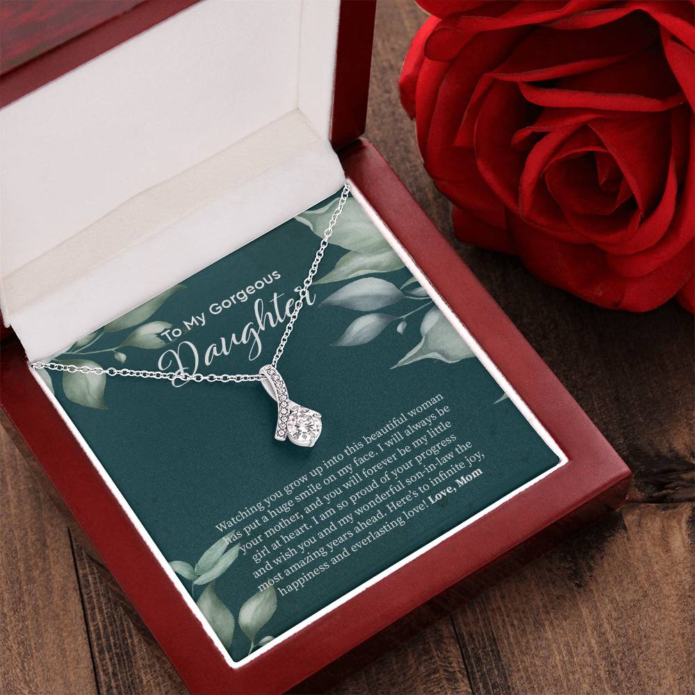 Bride Gift From Mom To Daughter On Wedding Day Gift For Daughter On Wedding Day From Mother Wedding Necklace 1  Alluring Beauty Necklace