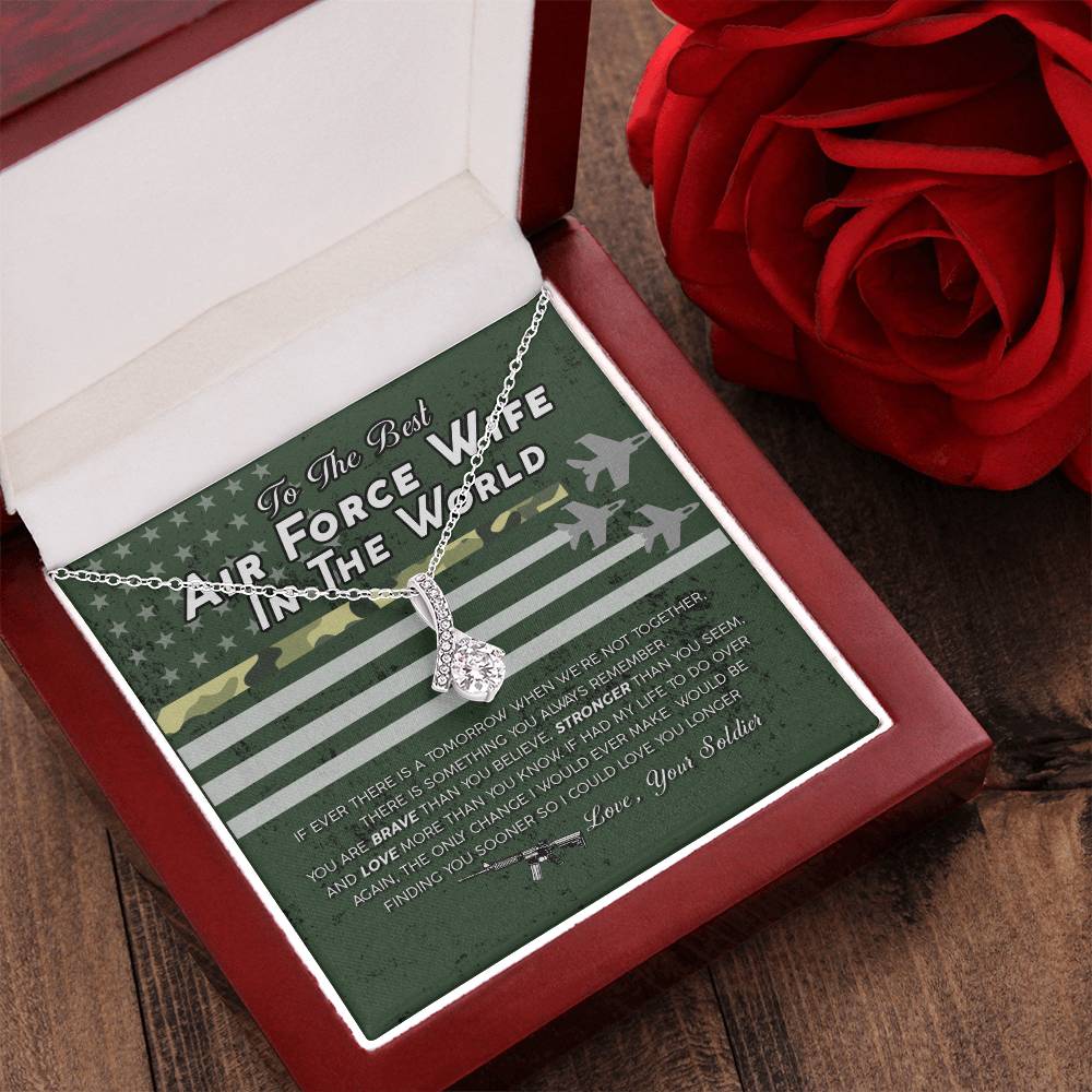 Air Force Wife Gift Air Force Wife Necklace From Husband Gift Military Wife Alluring Beauty Necklace